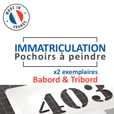 Pochoir Bateau Immatriculation
