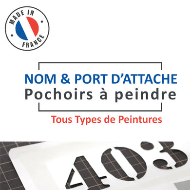 Pochoir Nom du bateau & Port d'attache